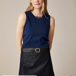 J.Crew Sweater shell in premium ultra-fine cotton blend Large NWT